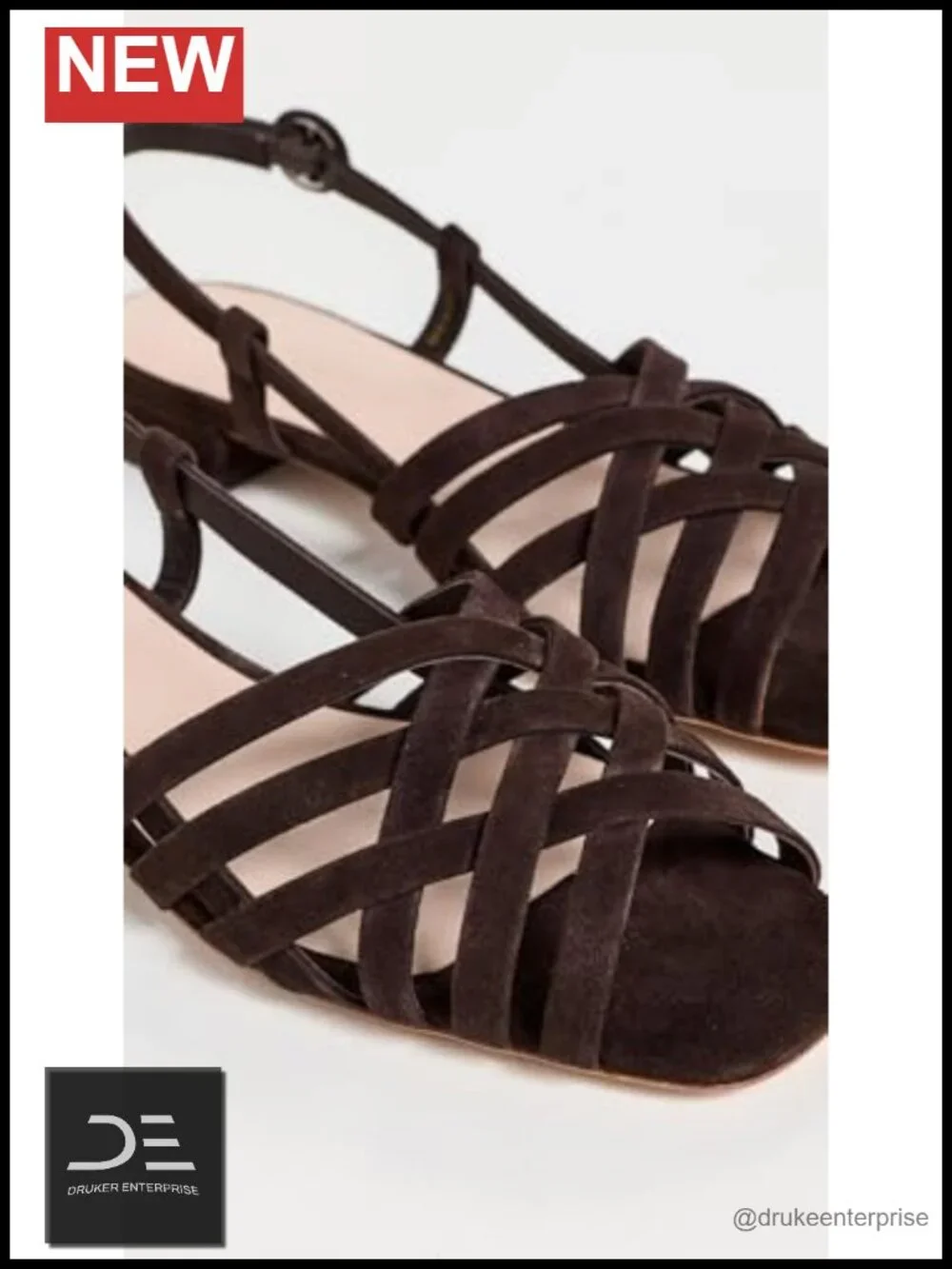 Loeffler Randall Shelly Lattice Slingback Sandals Leather Block Heel